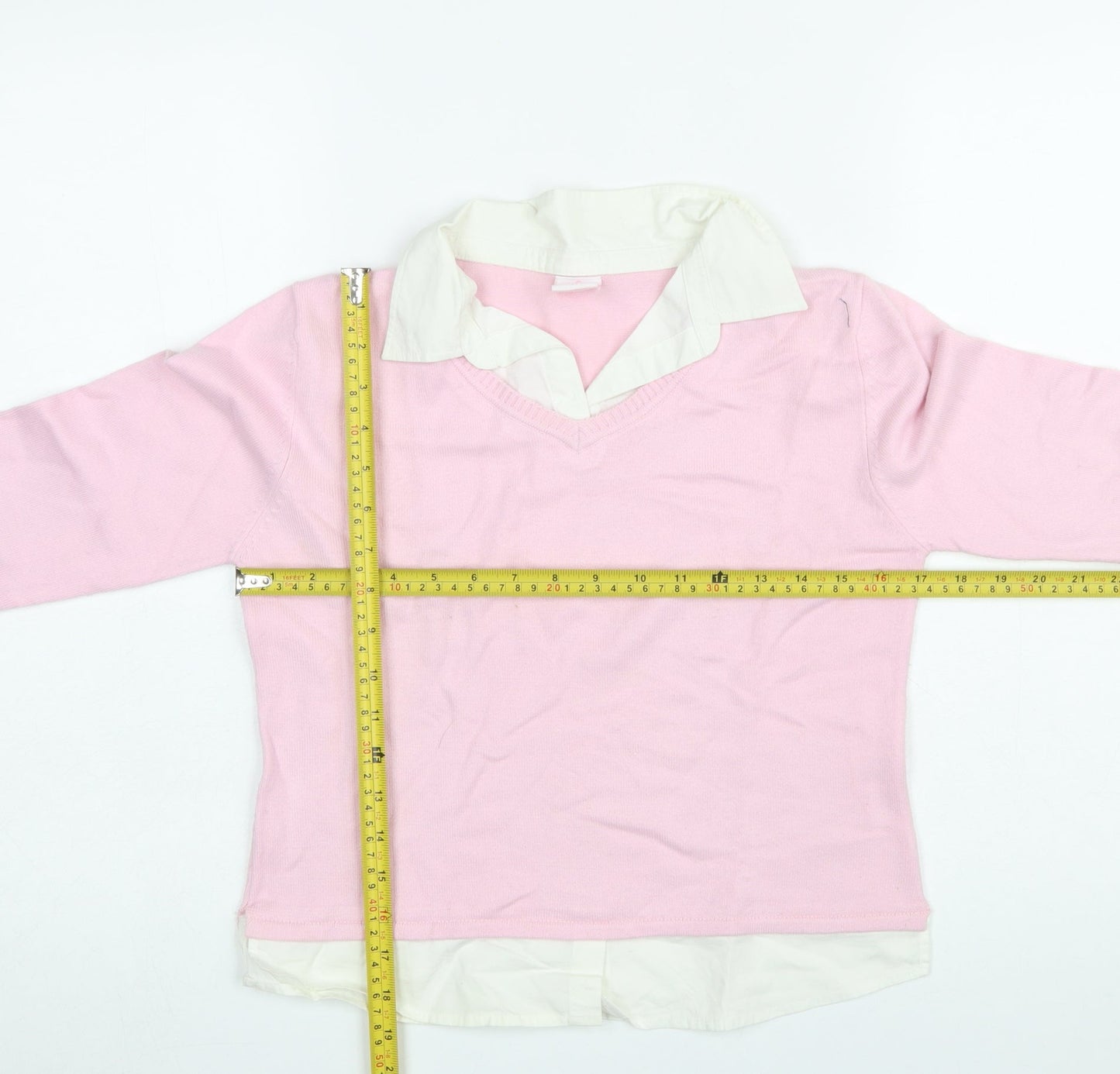 Girls UK Size 13 Years NAFNAF Pink Pullover Jumper