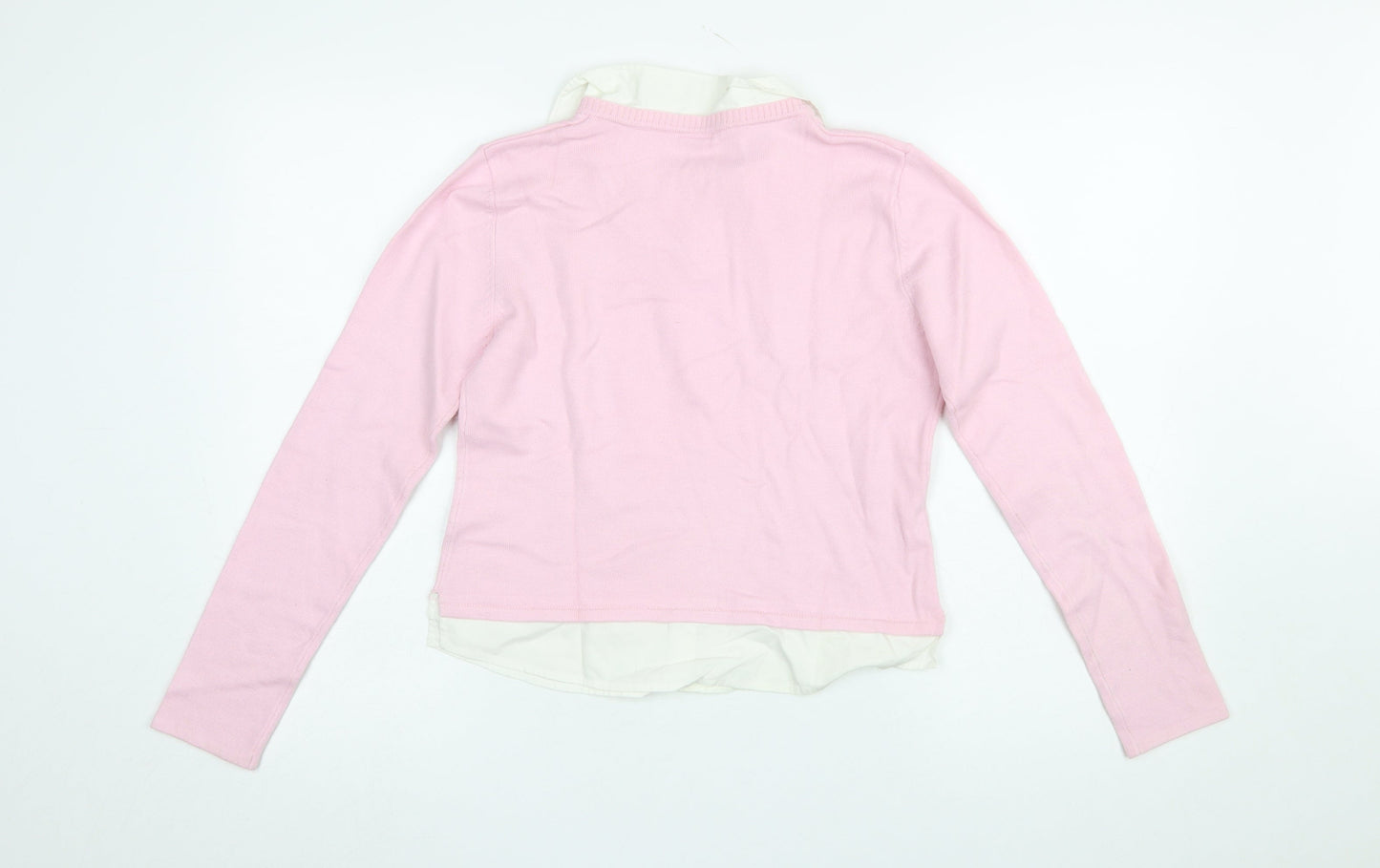 Girls UK Size 13 Years NAFNAF Pink Pullover Jumper
