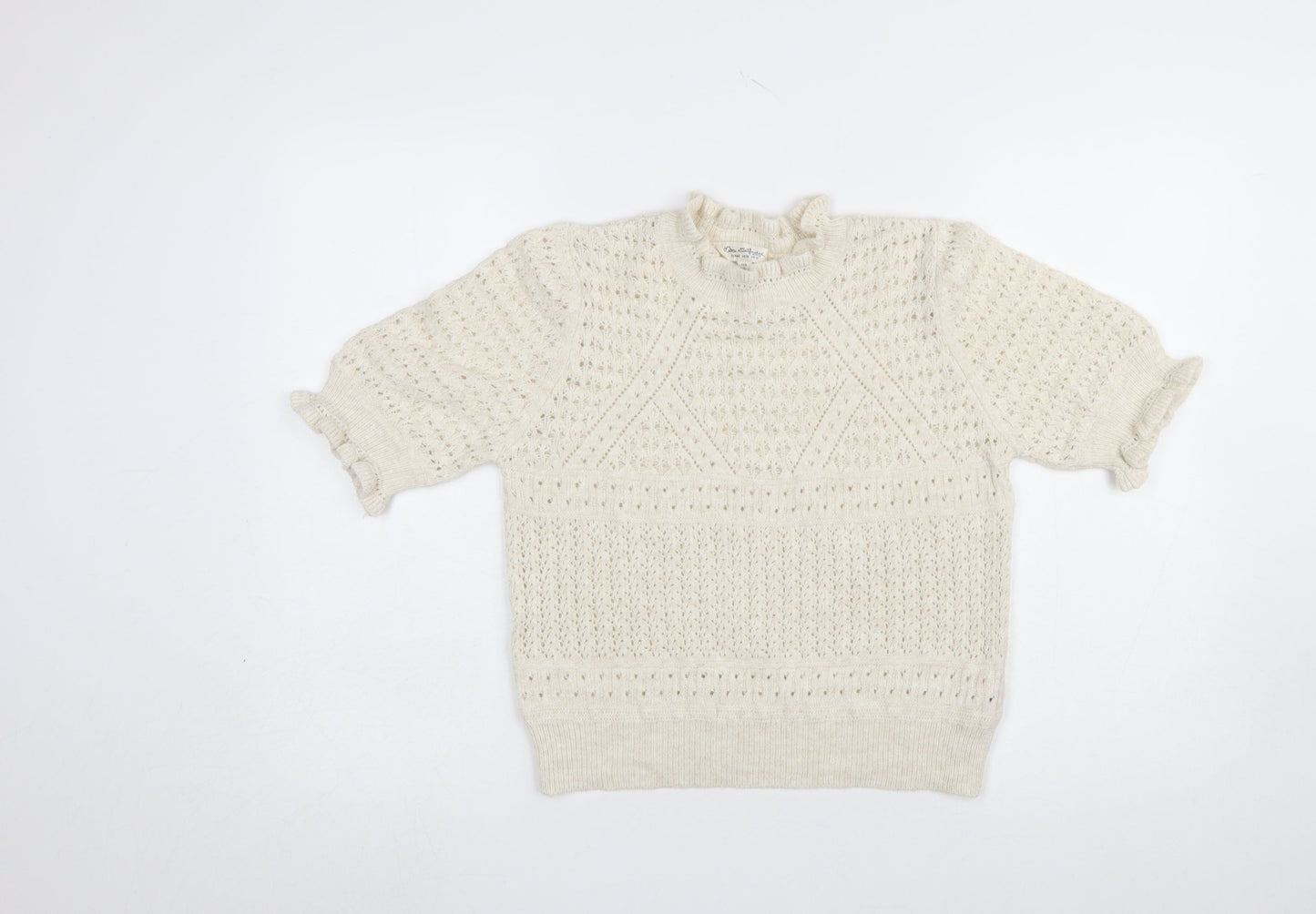 Womens UK Size 14 Miss Selfridge Ivory Pullover Jumper