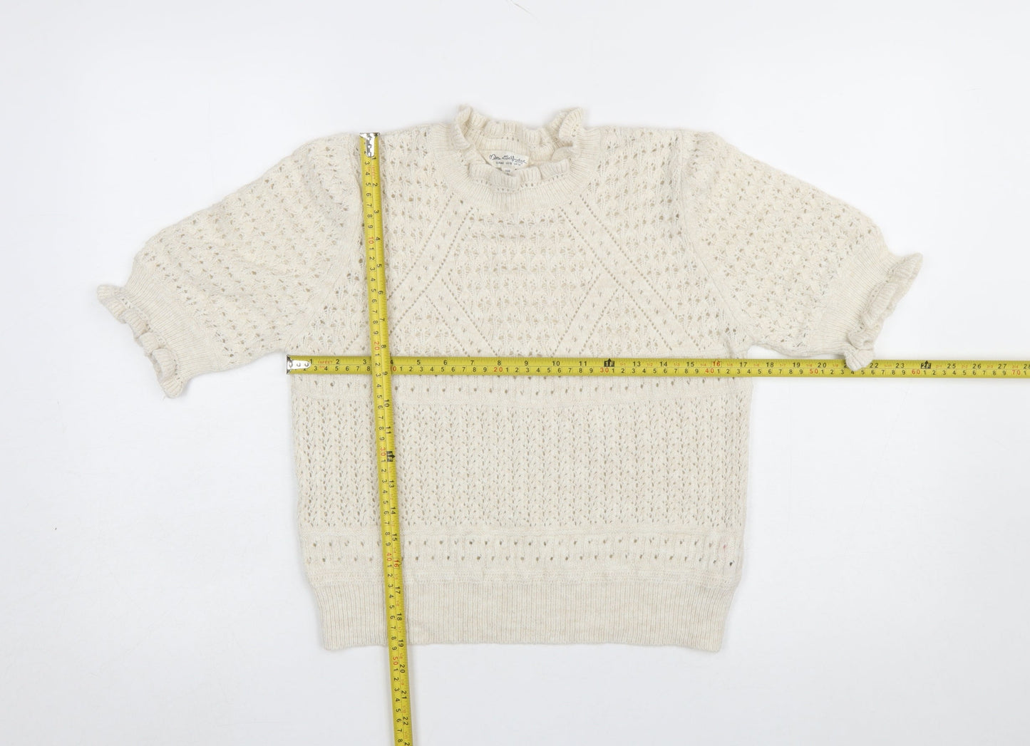 Womens UK Size 14 Miss Selfridge Ivory Pullover Jumper