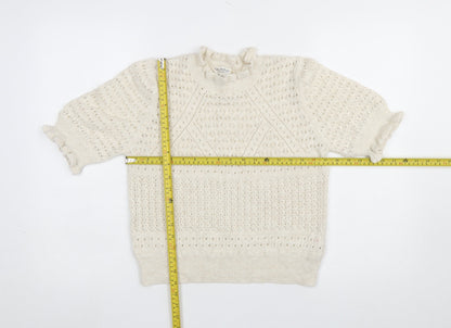 Womens UK Size 14 Miss Selfridge Ivory Pullover Jumper