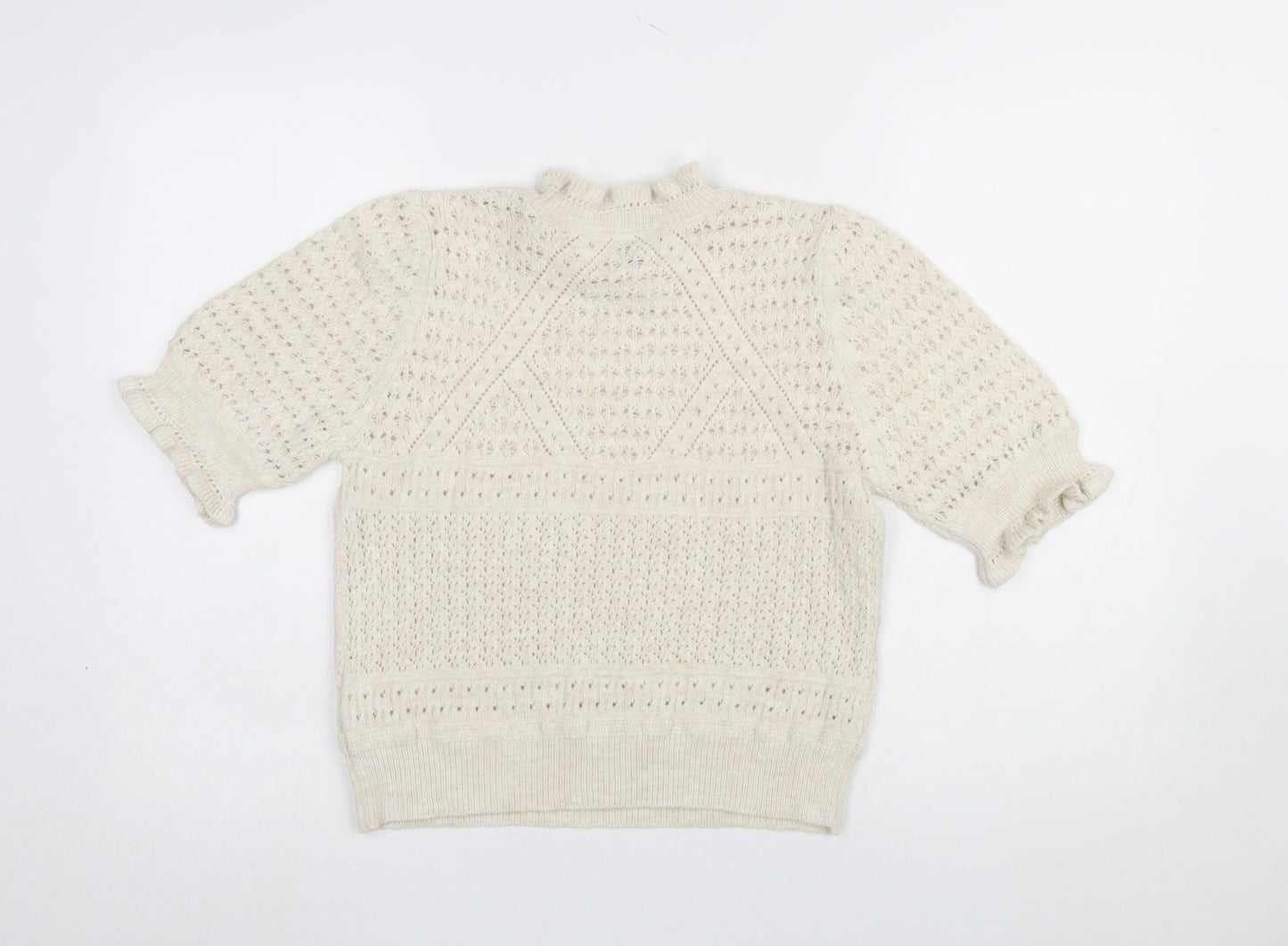 Womens UK Size 14 Miss Selfridge Ivory Pullover Jumper