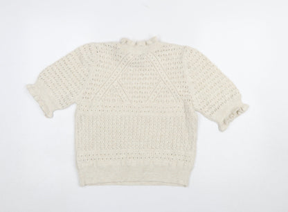 Womens UK Size 14 Miss Selfridge Ivory Pullover Jumper