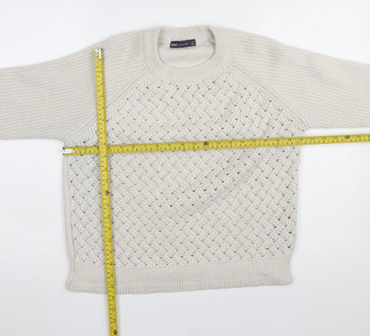 Womens UK Size M Marks and Spencer Beige Pullover Jumper