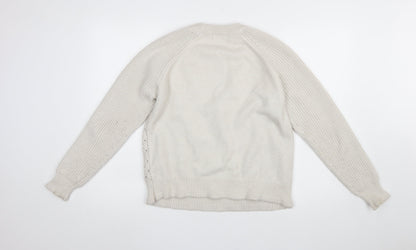 Womens UK Size M Marks and Spencer Beige Pullover Jumper