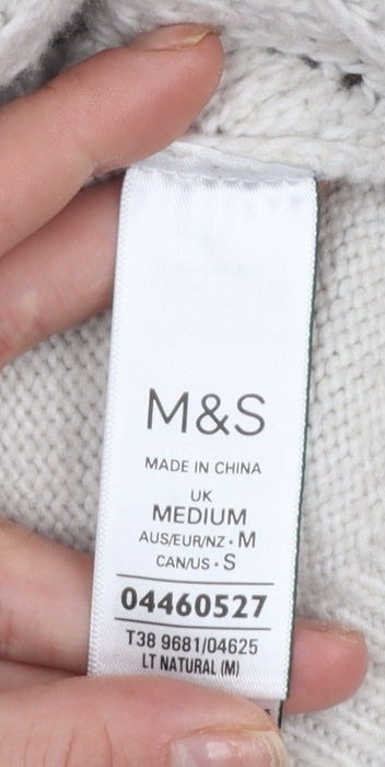 Womens UK Size M Marks and Spencer Beige Pullover Jumper