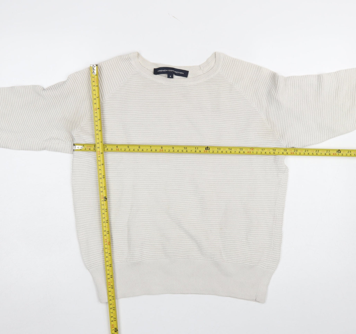 Womens UK Size S French Connection Ivory Pullover Jumper