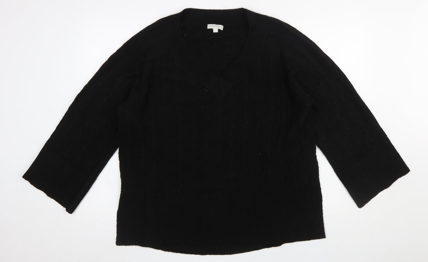 Womens UK Size L Monsoon Black Pullover Jumper