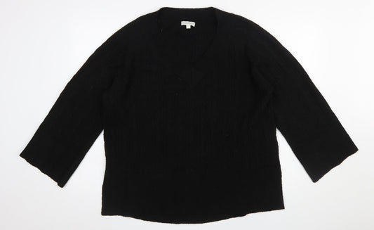 Womens UK Size L Monsoon Black Pullover Jumper