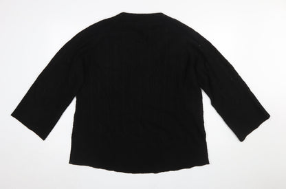 Womens UK Size L Monsoon Black Pullover Jumper