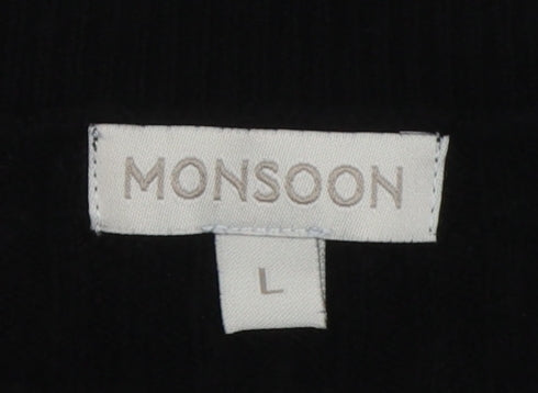 Womens UK Size L Monsoon Black Pullover Jumper