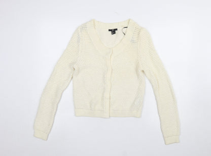 Womens UK Size S H&M Ivory Cardigan Jumper