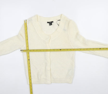 Womens UK Size S H&M Ivory Cardigan Jumper