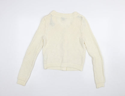 Womens UK Size S H&M Ivory Cardigan Jumper