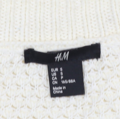 Womens UK Size S H&M Ivory Cardigan Jumper