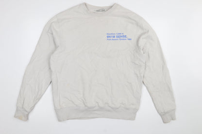 Mens UK Size S 9N1M SENSE. Beige Pullover Sweatshirt