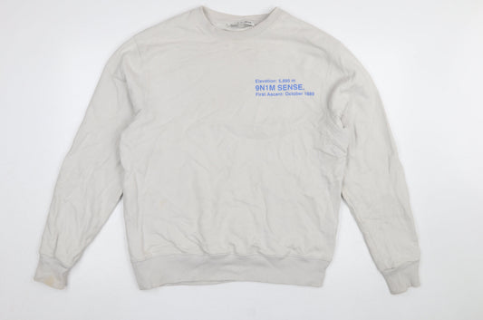 Mens UK Size S 9N1M SENSE. Beige Pullover Sweatshirt