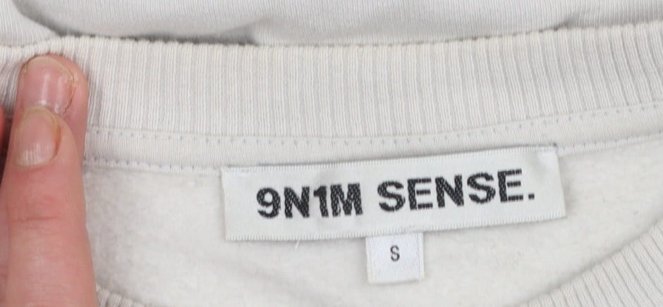 Mens UK Size S 9N1M SENSE. Beige Pullover Sweatshirt
