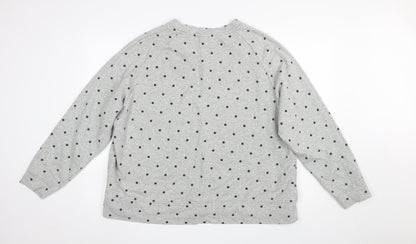 Womens UK Size 2XL H&M Grey Pullover Sweatshirt