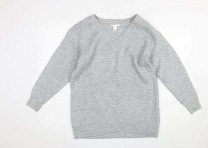 Womens UK Size XS H&M Grey Pullover Jumper