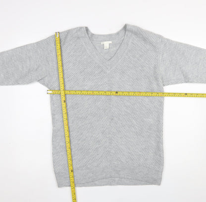 Womens UK Size XS H&M Grey Pullover Jumper
