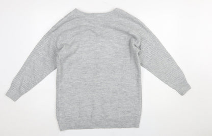 Womens UK Size XS H&M Grey Pullover Jumper
