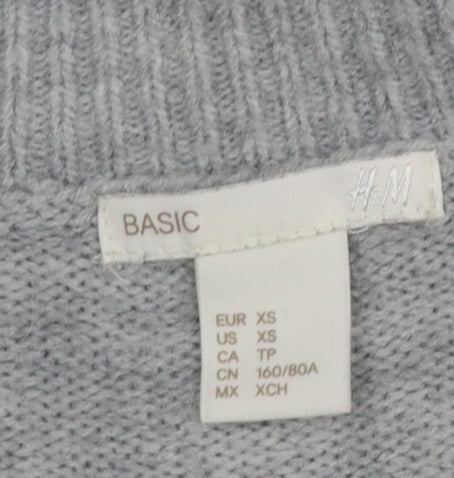 Womens UK Size XS H&M Grey Pullover Jumper