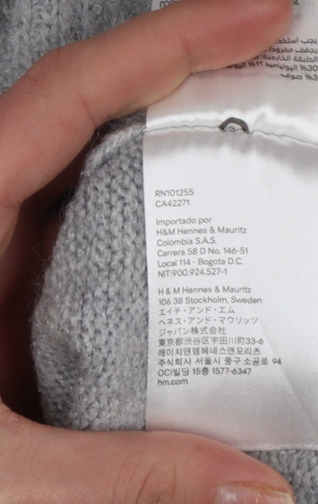 Womens UK Size XS H&M Grey Pullover Jumper