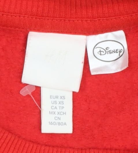 Womens UK Size XS H&M Red Pullover Sweatshirt