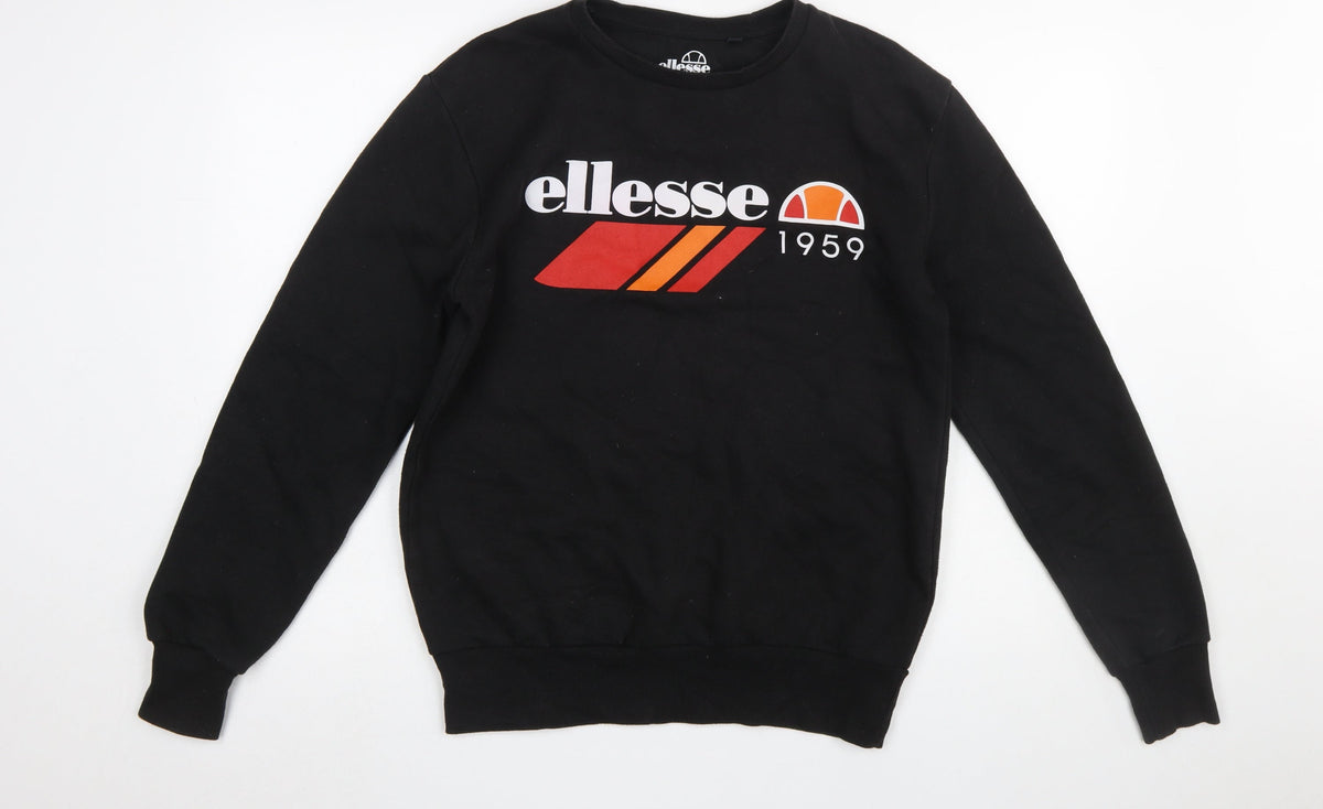 Mens UK Size S ellesse Black Pullover Sweatshirt