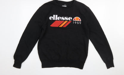Mens UK Size S ellesse Black Pullover Sweatshirt