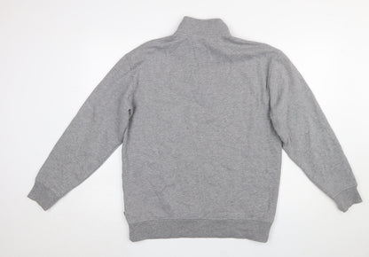 Mens UK Size XS VANS Grey 1/2 Zip Sweatshirt