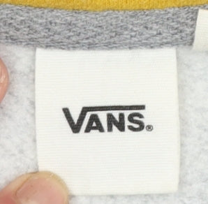 Mens UK Size XS VANS Grey 1/2 Zip Sweatshirt