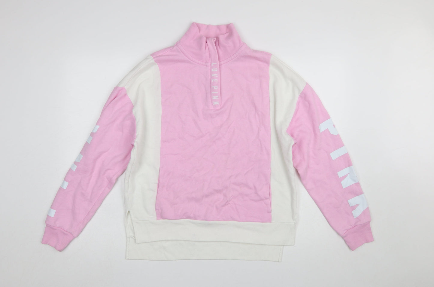 Womens UK Size XS Victoria's Secret PINK Pink Pullover Sweatshirt