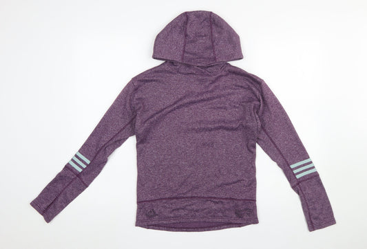 Womens UK Size XS adidas Purple Pullover Hoodie