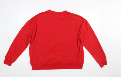 Womens UK Size 12/14 Primark Red Pullover Sweatshirt