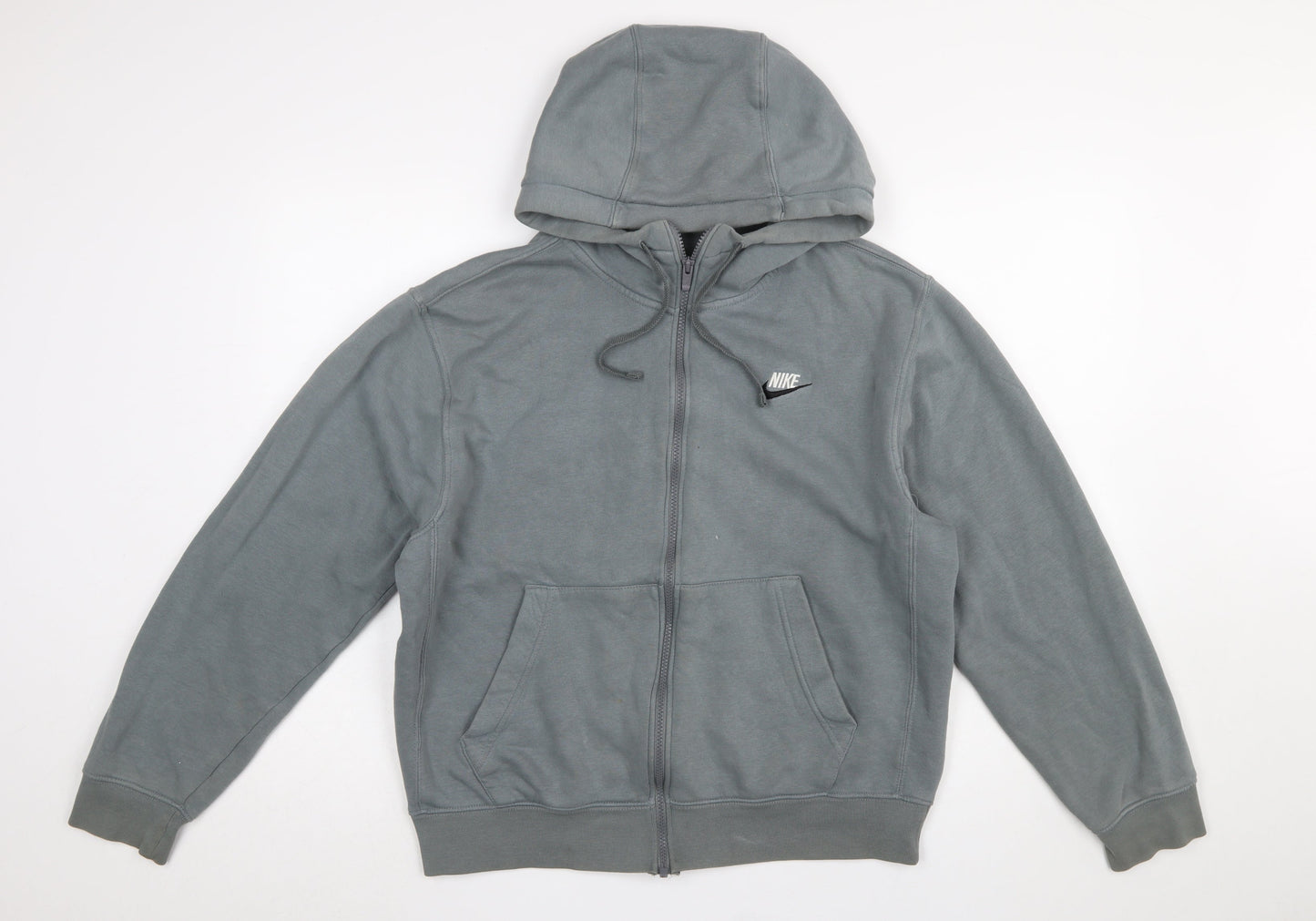 Mens UK Size S Nike Grey Full Zip Hoodie
