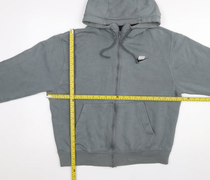 Mens UK Size S Nike Grey Full Zip Hoodie