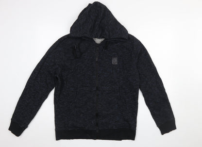 Mens UK Size M Religion Black Full Zip Hoodie