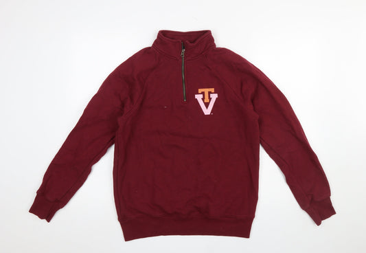 Mens UK Size M Homefield Red Pullover Sweatshirt
