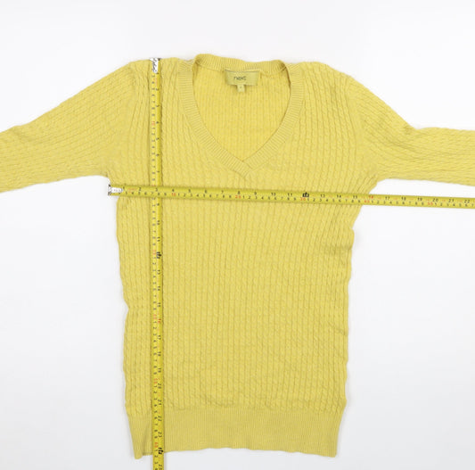 Womens UK Size 8 NEXT Yellow Pullover Jumper