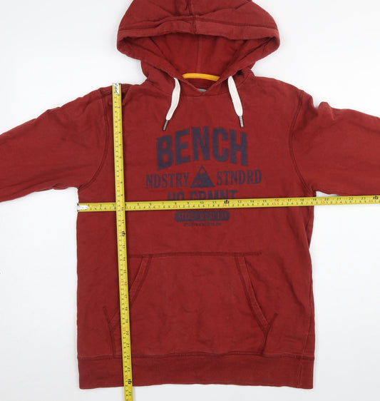 Mens UK Size M Bench Red Pullover Hoodie