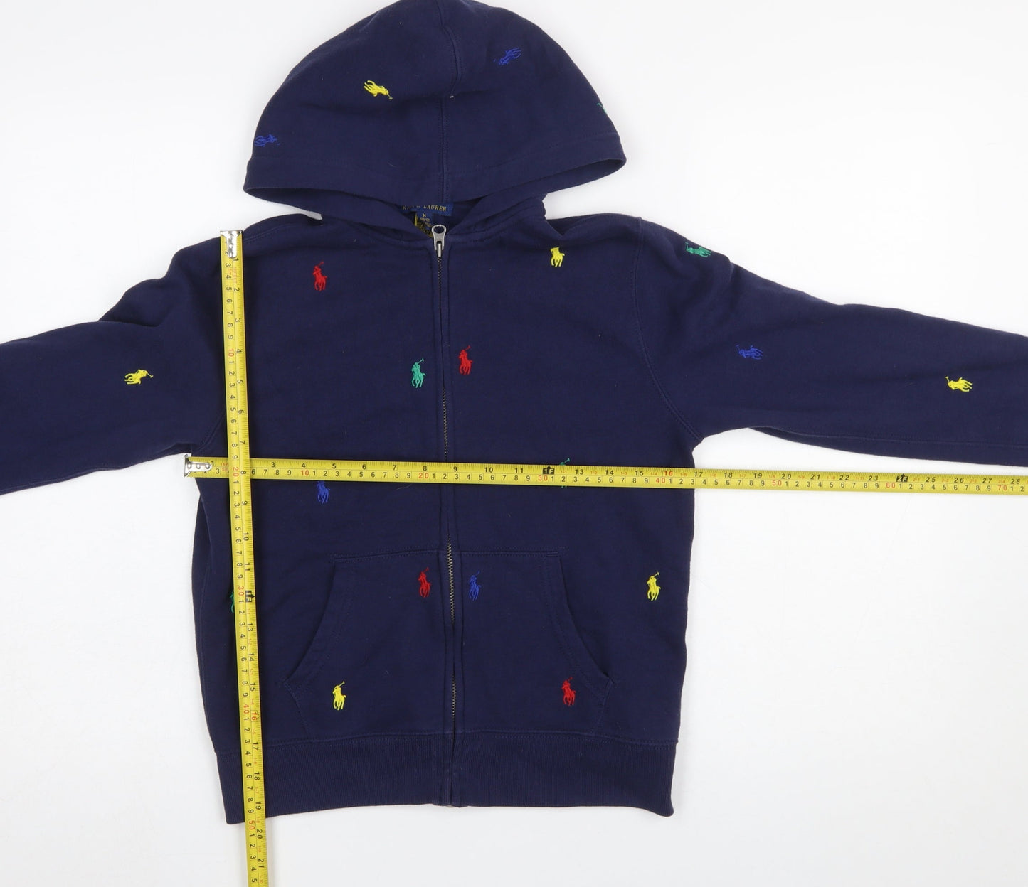 Boys UK Size 10-12 Years Polo Ralph Lauren Blue Full Zip Hoodie