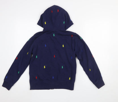 Boys UK Size 10-12 Years Polo Ralph Lauren Blue Full Zip Hoodie