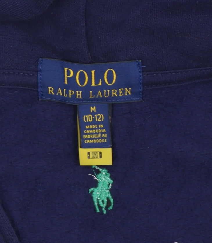 Boys UK Size 10-12 Years Polo Ralph Lauren Blue Full Zip Hoodie