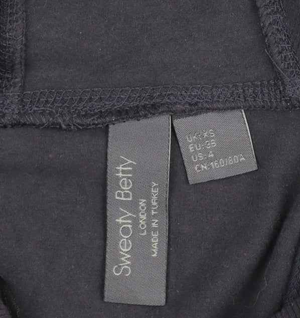Womens UK Size XS Sweaty Betty Black Pullover Hoodie