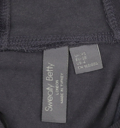 Womens UK Size XS Sweaty Betty Black Pullover Hoodie