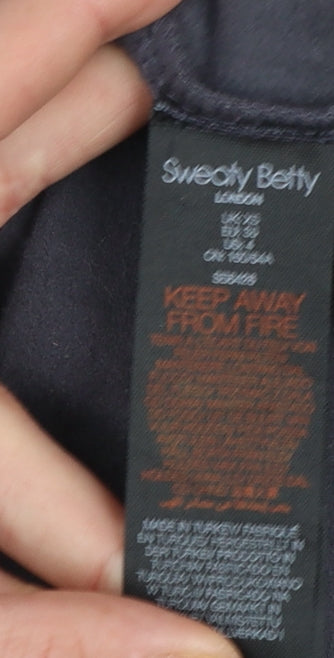 Womens UK Size XS Sweaty Betty Black Pullover Hoodie