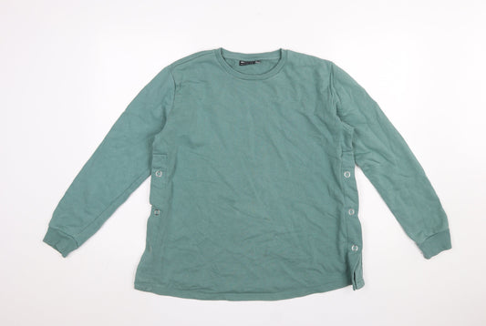 Womens UK Size 10 ASOS Design Green Pullover Sweatshirt