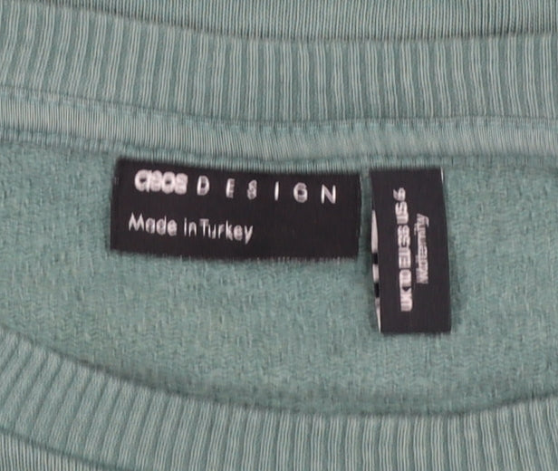 Womens UK Size 10 ASOS Design Green Pullover Sweatshirt